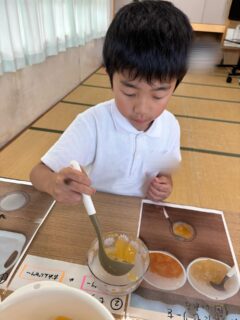 手作りおやつの活動で、フルーツゼリーを作りました🍎
手順を職員と一緒に確認しながら、オレンジがリンゴのゼリーを選んでお皿に入れて、みかんをトッピングして完成させましたよ♪冷たくてとても美味しそうにみなさん食べられました！

#aijyu松沢 
#AIJYU松沢
#放課後等デイサービス 
#児童発達支援 
#富山県